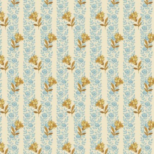 1166-L Blue Poppy Sand Beach House Laundry Basket Quilts Makower