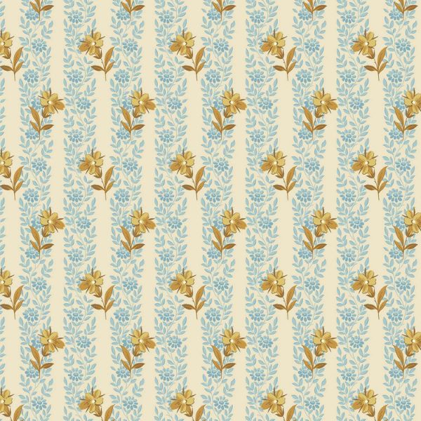 1166-L Blue Poppy Sand Beach House Laundry Basket Quilts Makower