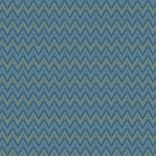 1174-B Current Blue Beach House Laundry Basket Quilts Makower