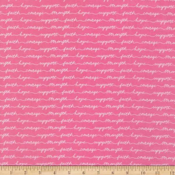 C11025 Words of Support Pink Hope in Bloom Riley Blake