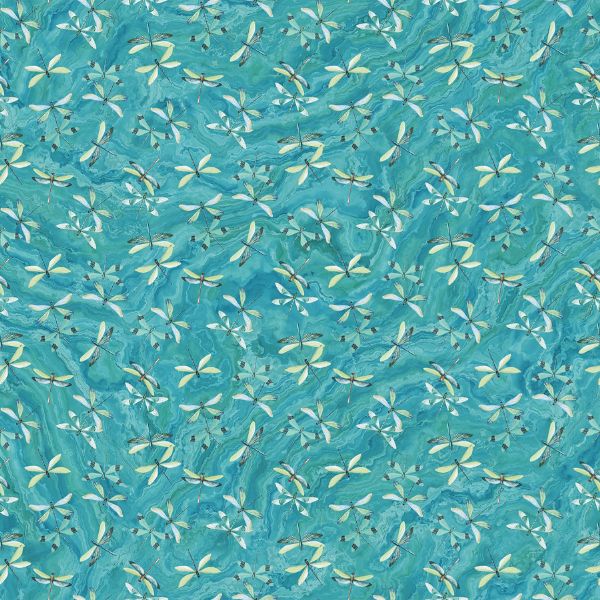DP27209-46 Teal Dragonfly Tranquil Waters