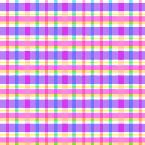 Y3602-28 Plaid Dark Purple Unicorn Love Clothworks