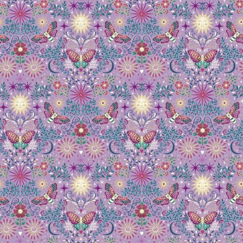 072_L Night Garden Lilac Luna by Makower