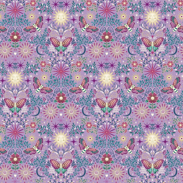 072_L Night Garden Lilac Luna by Makower