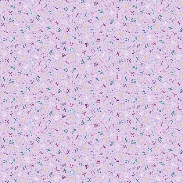 076_L Zodiac Lilac Luna by Makower