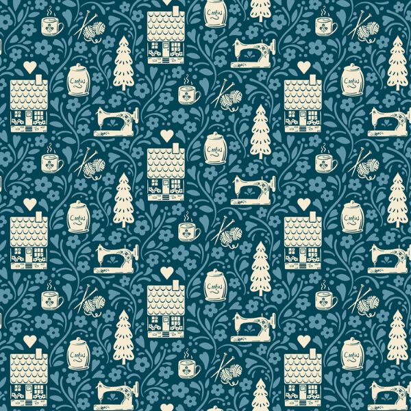 1251-B Vignette Midnight Cozy House by Judy Jarvi Andover