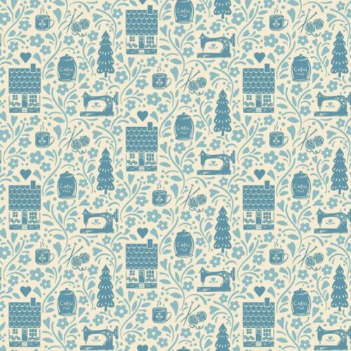 1251-LB Vignette Chambray Cozy House by Judy Jarvi Andover