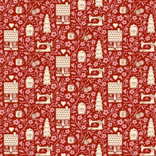 1251-R Vignette Garnet Cozy House by Judy Jarvi Andover
