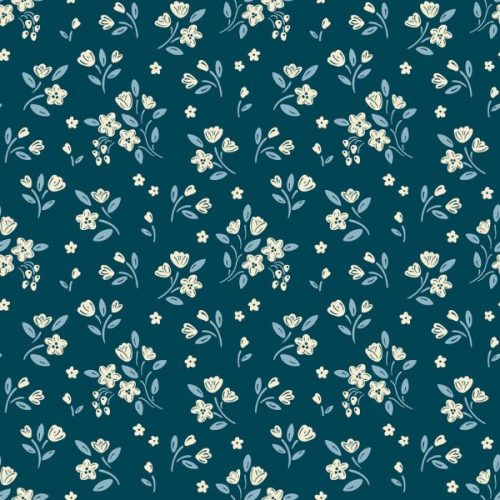 1252-B Apple Blossom Midnight Cozy House by Judy Jarvi Makower