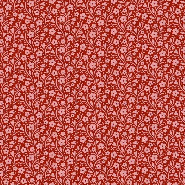 1254-R Maries Garden Garnet Cozy House by Judy Jarvi Makower