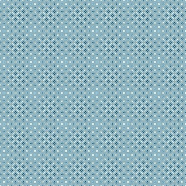 1258-LB Grandma Stitch Chambray Cozy House by Judy Jarvi Makower