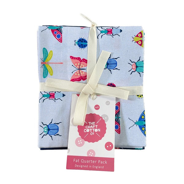3441-00 Garden Creatures Fat Quarter Pack Branded by The Craft Cotton Co