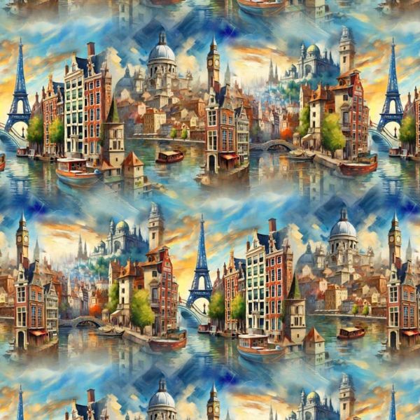 23361Eurpoe Printed Canvas