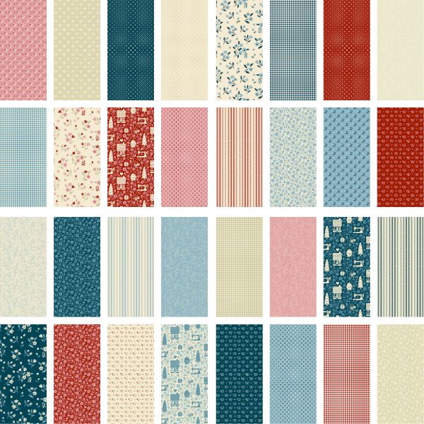 Fat Quarter Pack Cozy House by Judy Jarvi Andover