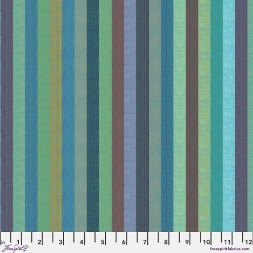 WSGP003.AZURE Broad Stripe Azure Woven Stripes Kaffe Fassett