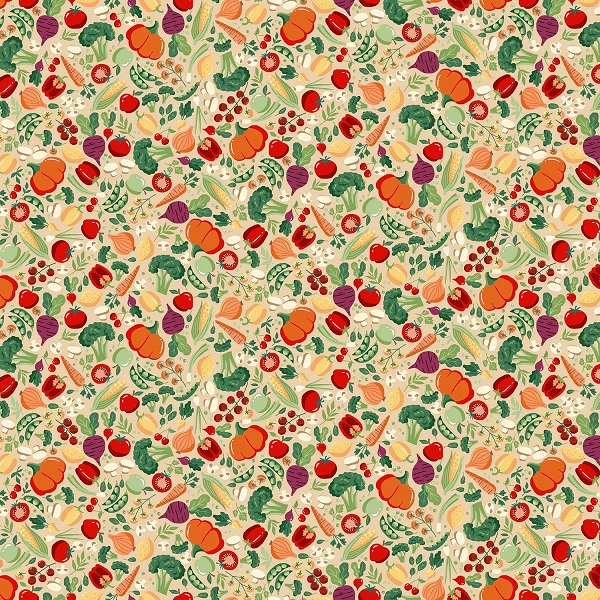 066_Q Market Cream Fun on the Farm by Makower