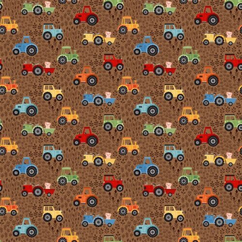 067_V Tractors Brown Fun on the Farm by Makower