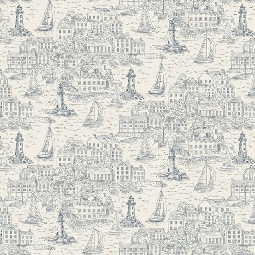 077_Q Harbour View Cream High Tide by Makower