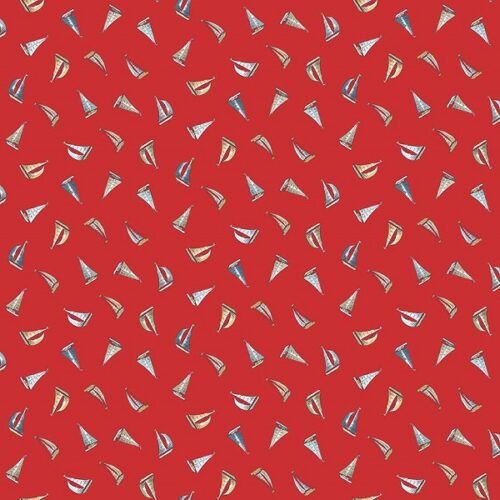 080_R Sail Away Red High Tide by Makower