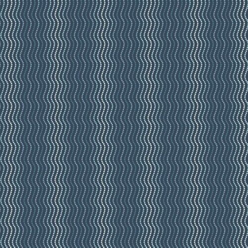 082_B8 Waves Dark Blue High Tide by Makower