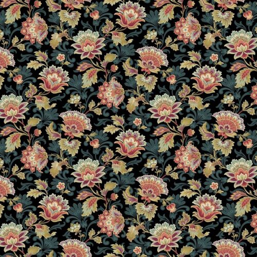 1372-K Main Print Charcoal Dahlia Edyta Sitar