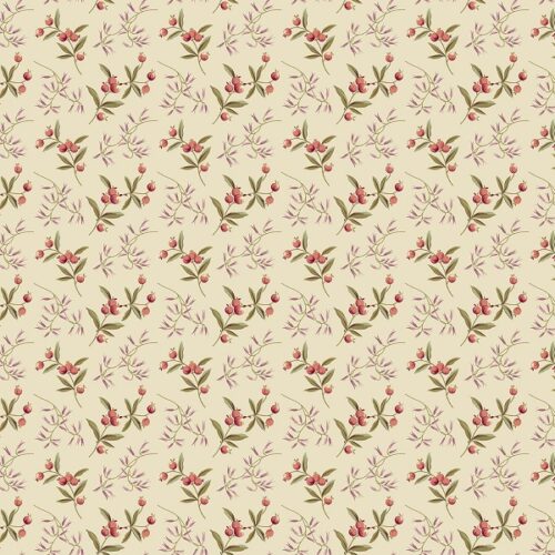 1375-L Berry Branches Linen Dahlia Edyta Sitar