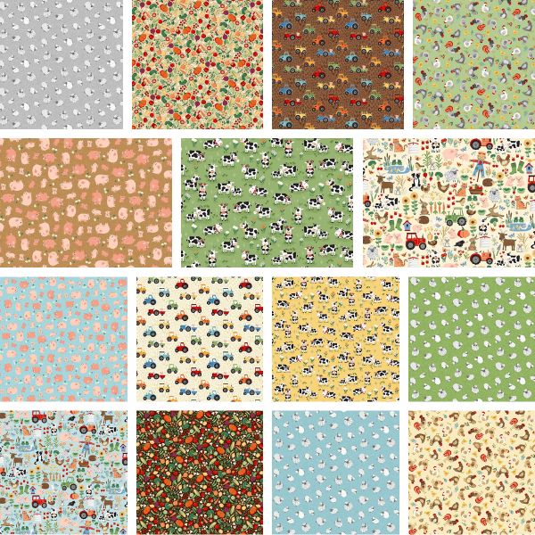 Fun on the Farm Fat Quarter Pack by Makower