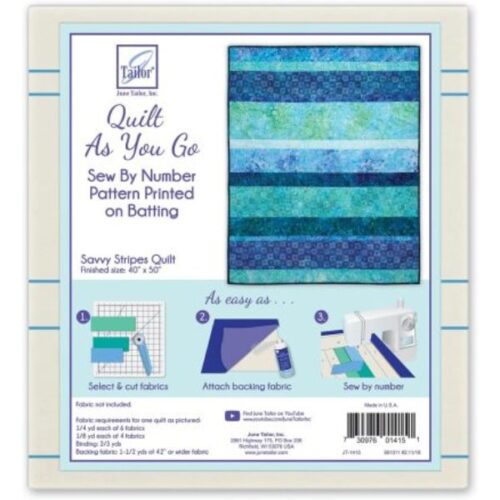 JT1415 Go Express Printed Quilt Blocks on Wadding by June Tailor