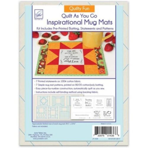 JT1436 Quilt As You Go Inspirational Mug Mats Kit by June Tailor