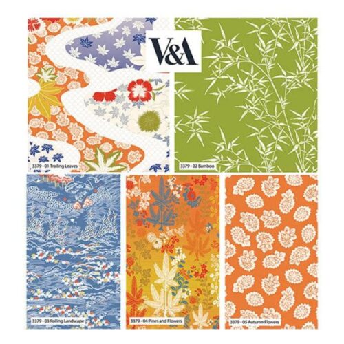 Serenity in Japan Trailing Leaves Fat Quarter Pack (5pcs) V&A