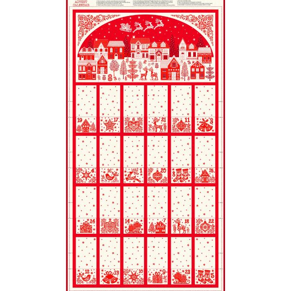 25811 Advent Calendar Panel Christmas Scandi Makower