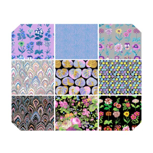 Contrast Fat Quarter Pack (9pc) Kaffe Fassett Collective Spring 2025