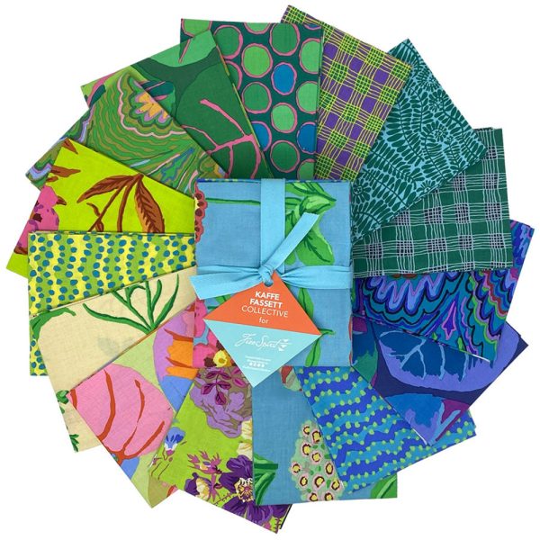FB4FQGP.COOLFEB25 Cool Fat Quarter Pack (15pc): Kaffe Fassett Collective Spring 2025 (FreeSpirit Branded)