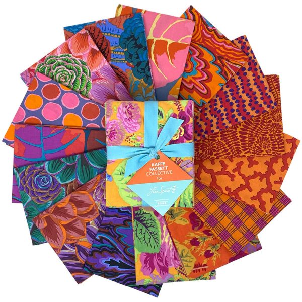 FB4FQGP.WARMFEB25 Warm Fat Quarter Pack (15pc): Kaffe Fassett Collective Spring 2025 (FreeSpirit Branded)