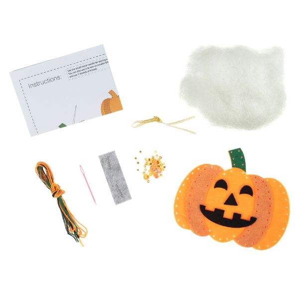 GCK223 Felt Decoration Kit Pumpkin Contents