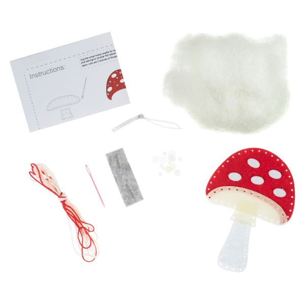 GCK224 Felt Decoration Kit Toadstool Contents
