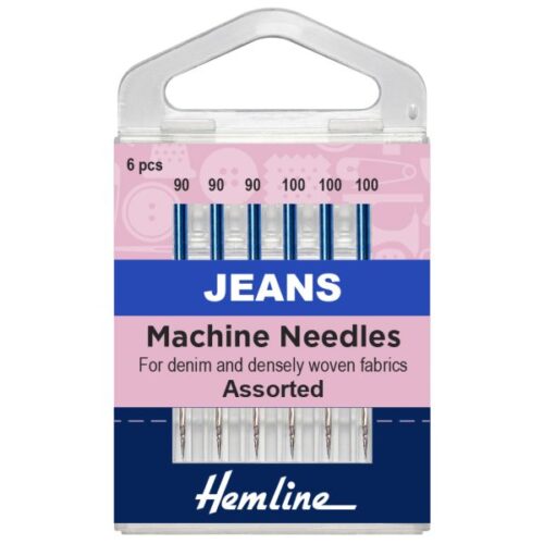 Size 90/14 - 100/16 Jeans Sewing Machine Needles Hemline (H103.99)