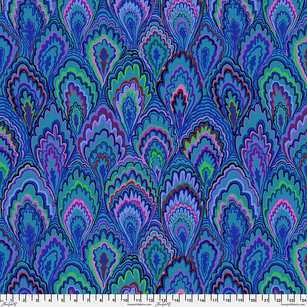 PWGP207.BLUE Marble Scallops Kaffe Fassett Collective Spring 2025