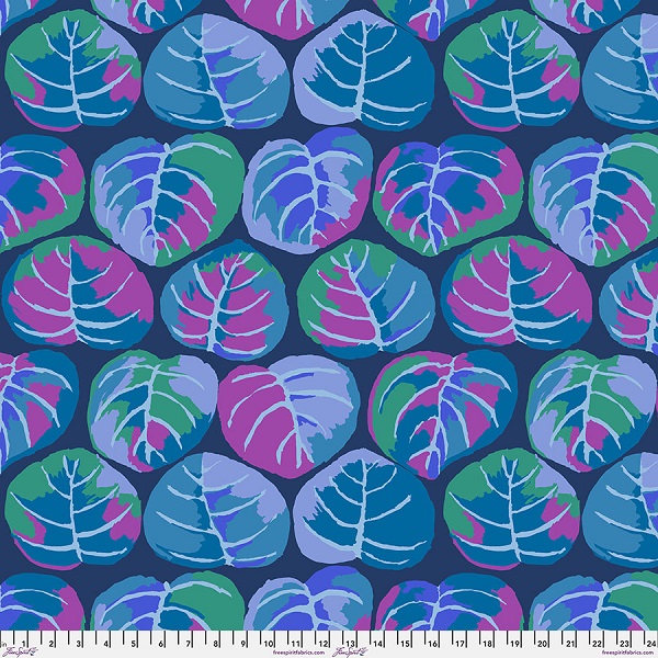 PWGP208.BLUE Palm Leaves Kaffe Fassett Collective Spring 2025