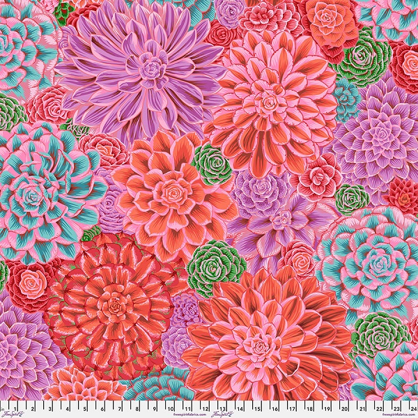 PWPJ113.PINK House Leeks Kaffe Fassett Collective Spring 2025