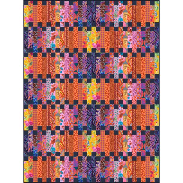 Zippers Quilt Kit Warm Kaffe Fassett Collective Spring 2025