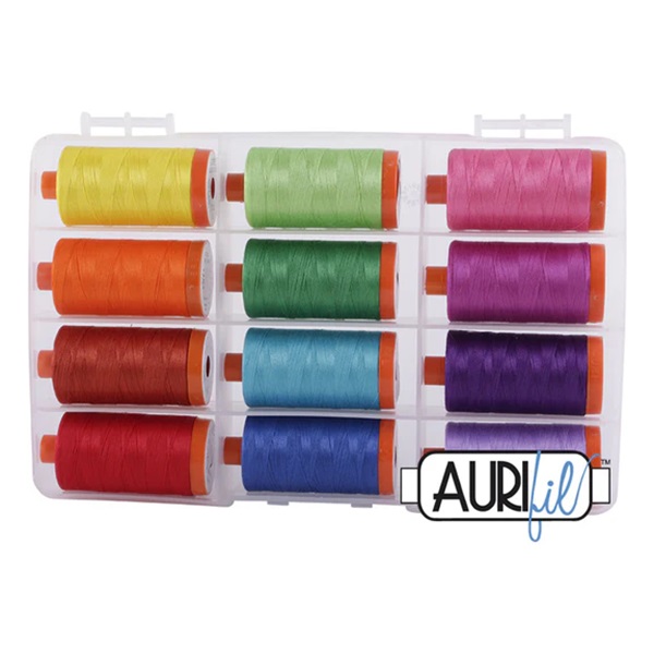 Bright Thread Collection by Aurifil AC50BR12 Box