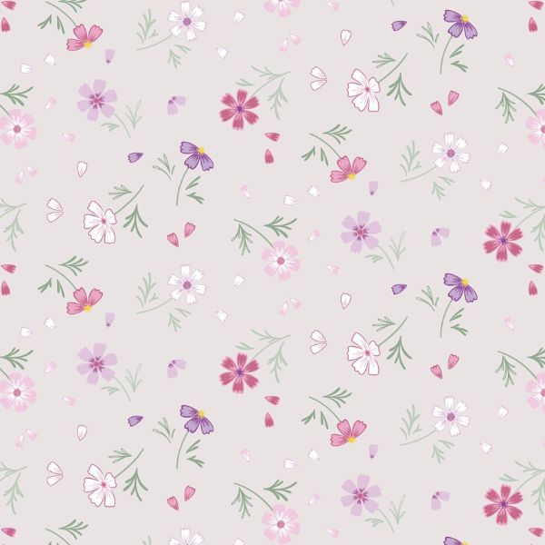 CC53.2 Floral Affections Mink The Pressed Flower Collection by Cassandra Connolly for Lewis & Irene