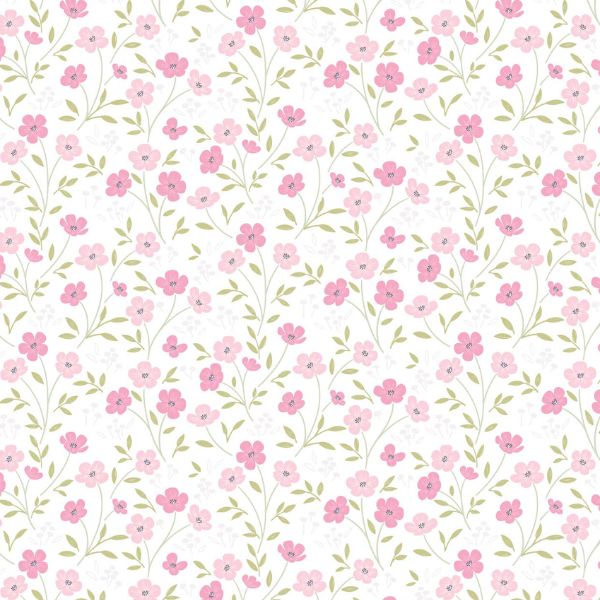 CC54.1 Timeless Blossom White The Pressed Flower Collection by Cassandra Connolly for Lewis & Irene