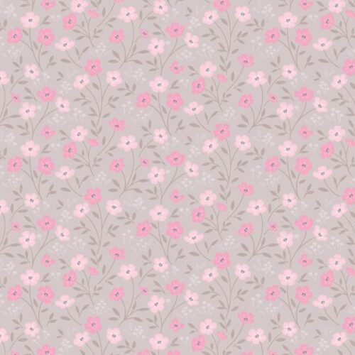 CC54.3 Timeless Blossom Deep Taupe The Pressed Flower Collection by Cassandra Connolly for Lewis & Iren