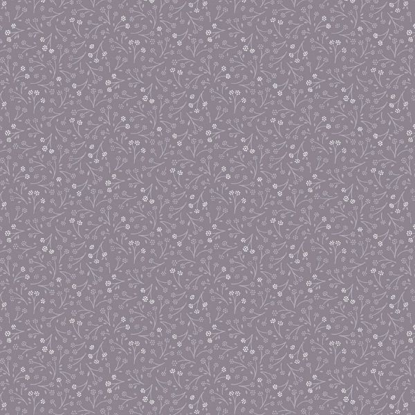 CC55.3 Pressed Posy Light Charcoal Grey The Pressed Flower Collection by Cassandra Connolly for Lewis &