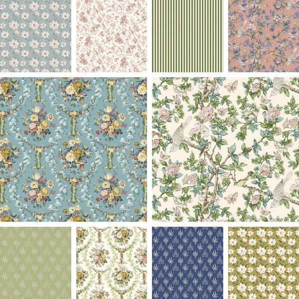 Country Romance Fat Quarter Pack by Sanderson