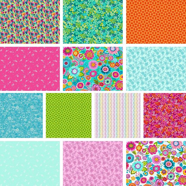 Revival Fat Quarter Pack Vibrant by Makower