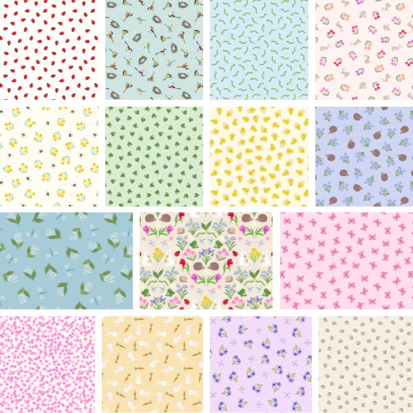 Small Things...Country Garden Fat Quarter Pack Lewis & Irene