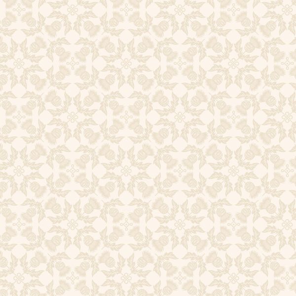 A874A Thistle on Light Cream Highlands by Lewis & Irene